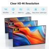 4K HDMI Splitter 1 in 2 Out w/5Ft Cable, Yinker Metal Shell 1x2 HDMI Splitter Mirror 1 Video on Dual Monitors (Not Extended Display), USB Powered Distributor Supports 4K@30Hz, 3D,1080P@60Hz view 4