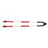 findmall Aluminum Tripod Bipod GPS Aluminum Alloy Two-Legged Support Red and White Color for Prism Poles Surveying view 1