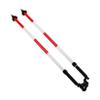 findmall Aluminum Tripod Bipod GPS Aluminum Alloy Two-Legged Support Red and White Color for Prism Poles Surveying view 2