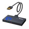 4K HDMI Splitter 1 in 4 Out w/5 Ft Cable, Yinker 4 Port Powered HDMI Splitter 1x4 Simultaneously 4 Screens 4K30Hz Distributor 4 Way for Xbox360 PS4 PS3 Roku HDCP1.4 EDID HDR view 1