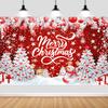 10X10ft Merry Christmas Backdrop Glitter Sparkle Red Christmas Snowman Snowflakes Photography Background Photo Props for Winter New Year Xmas Eve Family Party Decoration Supplies view 1