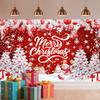 10X10ft Merry Christmas Backdrop Glitter Sparkle Red Christmas Snowman Snowflakes Photography Background Photo Props for Winter New Year Xmas Eve Family Party Decoration Supplies view 3