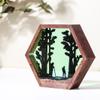 VISIOLEX Handmade Home Decoration Resin lamp - epoxy Resin Ocean Bedside lamp, Ocean Themed Perspective Painting, Variable lamp, Bedroom Decoration (Model B, 7 * 7in) view 3