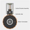 2 Pcs Carbon Brush CB351 CB350 6.5x11x25mm with Auto Stop 197244-2 for Electric Rotary Hammer HR4011C HR4001C 3210FCT view 4