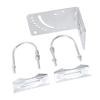 Antenna Pole Mount Bracket Heavy Duty Iron L Shaped Satellite Internet Antenna Mounting Kit for Wall Ground Roof Installation view 2