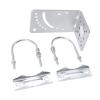Antenna Pole Mount Bracket Heavy Duty Iron L Shaped Satellite Internet Antenna Mounting Kit for Wall Ground Roof Installation view 4