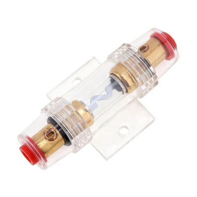 30-100A DC 12V Car A-dio Refit Fuse Holder Gauge Car Stereo A-dio Circuit Breaker Inline Fuse Fit Compatible Cars Vehicle Automobiles(60A) (30a)