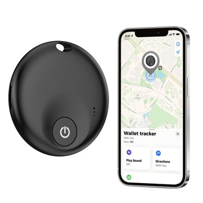 Air Tracker Tags 1 Pack,Bluetooth Tracker Tag, Item Finder Works with Apple Find My App, Trakcer Tag Locator for Your Keys, Wallet, Luggage, Backpack, and More (iOS only)Black 1 Pack
