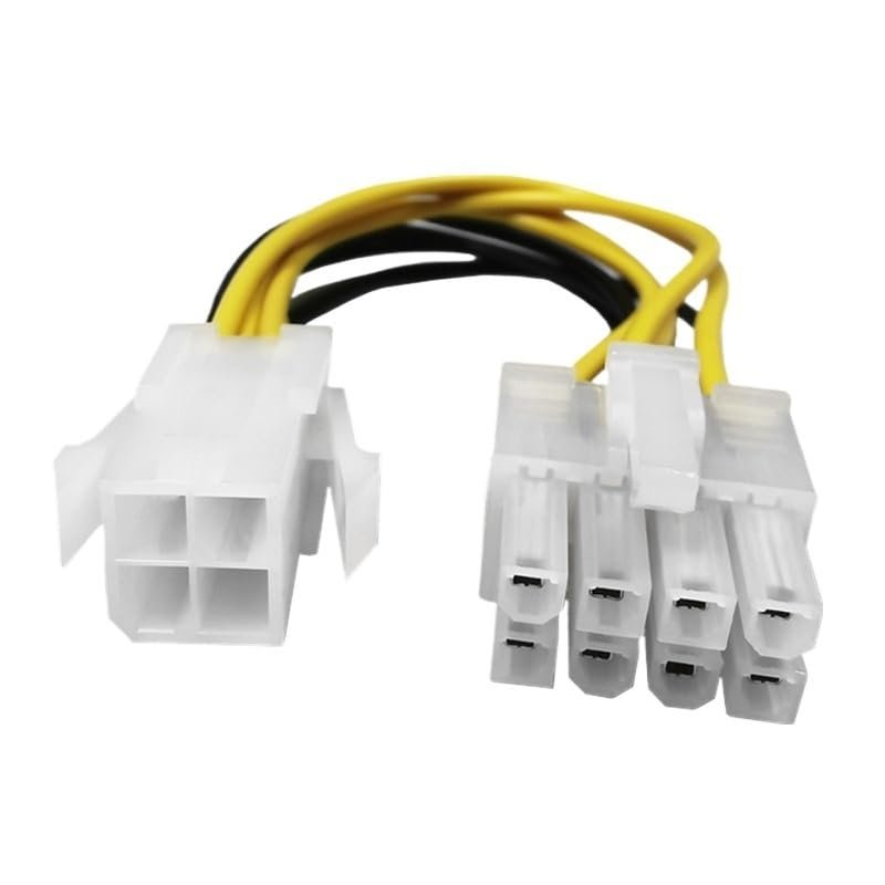 mangxiyis ATX 4 Pin Male to 8 Pin Female EPS Power Cable Cord Adapter PC Motherboard CPU Power Supply Line Extension Cable