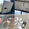 DHNDSDP Solar Fan with Remote Control 6/10w Solar Panel 6V Usb Ceiling Fans 6 Pieces Inserted ABS Blades Can Be Use for 8 Hours view 3