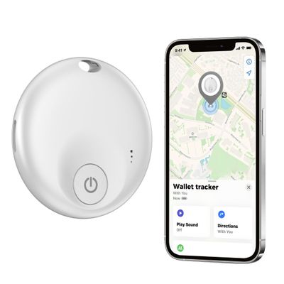 Air Tracker Tag, Smart Bluetooth5.3 Tracker, Item Finder Work with Apple Find My, Trakcer Tag Locator for Keys, Luggage, Backpack, Suitcase, 120dB Sound(White)