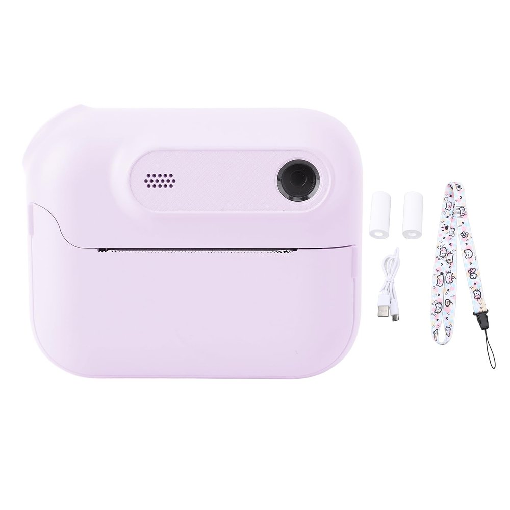 Glomora Instant Print Digital Camera 48MP 1080P HD 6X Zoom Cute Instant Camera with MP3 Game Functions for Birthday Xmas Gifts (Purple)