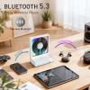 HOTT C229 Portable CD Player Bluetooth 5.3 CD Players for Home,Music Player with HiFi Speaker,Recheageable 4000mAh, Micro SD/AUX Desktop CD Players (White) view 2