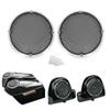 6.5 Inch Round Mesh Speaker Grills Cover Saddlebag Lid Compatible With Touring Electra Road Street FLHT Motorcycle Models 1983-2023(Speaker Grill A) view 1