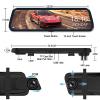 10'' Mirror Dash Cam for VW Jetta A6 2010 2011 2012 2013 2014 2015 2016 2017 2018, Rear View Mirror Camera Night Vision 2K+1080P 32GB, Full Touch Screen Loop Recording 170 Wide Angle Parking view 3