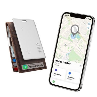 2025 New Mfi Certified, Wallet Tracker Card,Air-Tag Wallet Card,Find My Trarcking Card,Waterproof Design,Item Locator for Keys, Luggage,Bags, Passport,Purse(iOS Only) (White)
