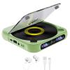 Portable Cd Player with Bluetooth 5.0, Anti-Skip Shockproof Personal Cd Player with Aux/USB, Built-in HiFi Speakers, for Car Home Office Seniors Travel (Green) view 1