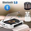 Portable Cd Player with Bluetooth 5.0, Anti-Skip Shockproof Personal Cd Player with Aux/USB, Built-in HiFi Speakers, for Car Home Office Seniors Travel (Green) view 3
