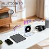 HOTT C229 Portable CD Player Bluetooth 5.3 CD Players for Home,Music Player with HiFi Speaker,Recheageable 4000mAh, Micro SD/AUX/Optical Fiber Delivers Desktop CD Players (Blue White) view 3