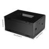 JIAOYINZI 4U Network Server Data Cabinet Rack, 110lbs Wall Mount Network Server Cabinet Enclosure Rack 110 lbs Max with Locking Glass Door, Removable Side Panels (23.62"x17.72"x9.45") view 2