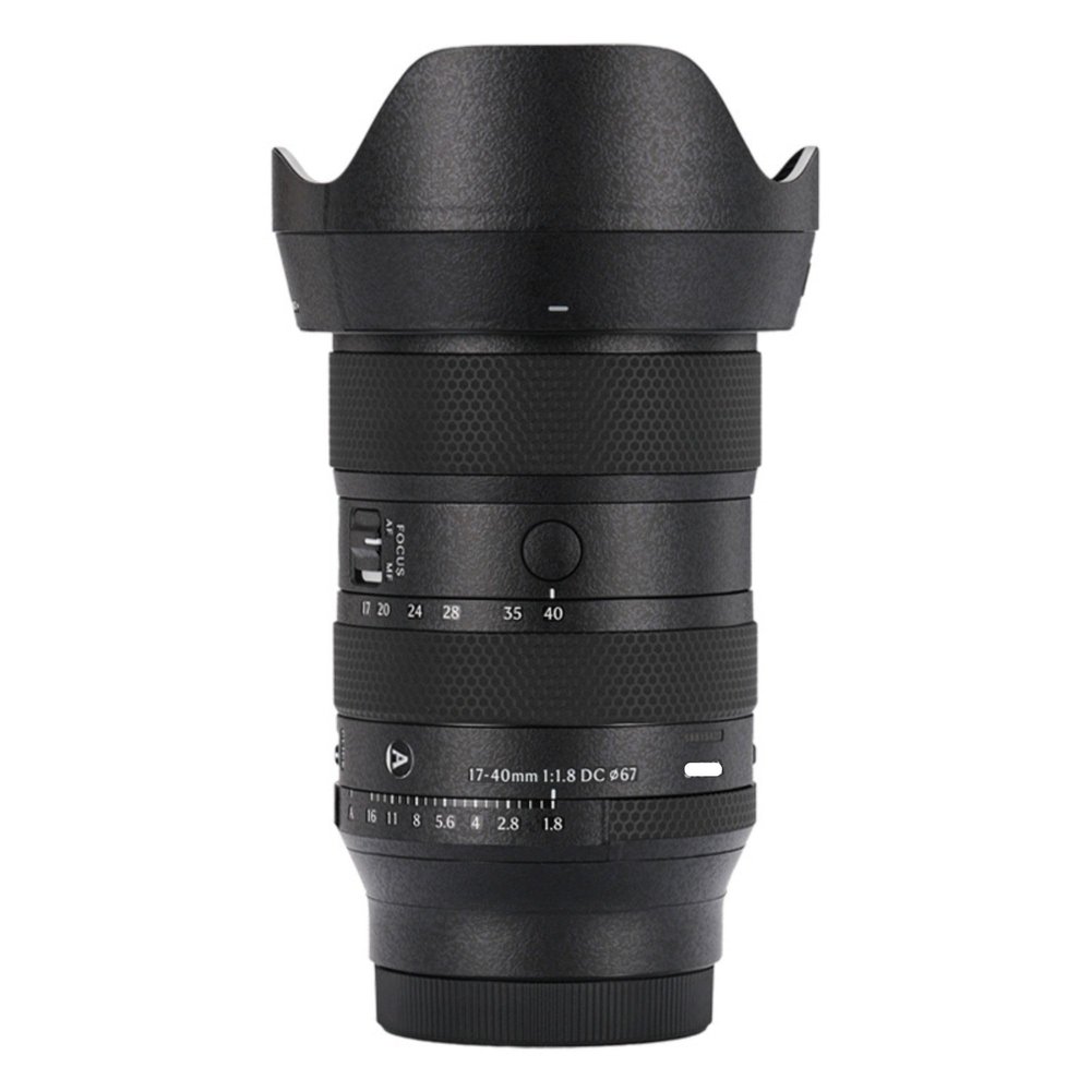 Mebont Camera Decal Skin for Sigma ART 17-40mm F1.8 DC Sony Mount 3M Material Sticker Waterproof Lens Protector(Frosted Black)