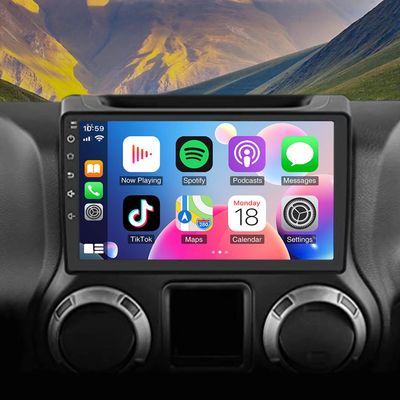 Android Car Stereo for Jeep Wrangler/Unlimited 2007-2016, for Jeep Patriot Liberty Commander Compass with CarPlay Wireless Android Auto, 10in Car Screen with GPS WiFi BT + AHD Camera/Mic 2+32G