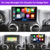 Android Car Stereo for Jeep Wrangler/Unlimited 2007-2016, for Jeep Patriot Liberty Commander Compass with CarPlay Wireless Android Auto, 10in Car Screen with GPS WiFi BT + AHD Camera/Mic 2+32G view 2