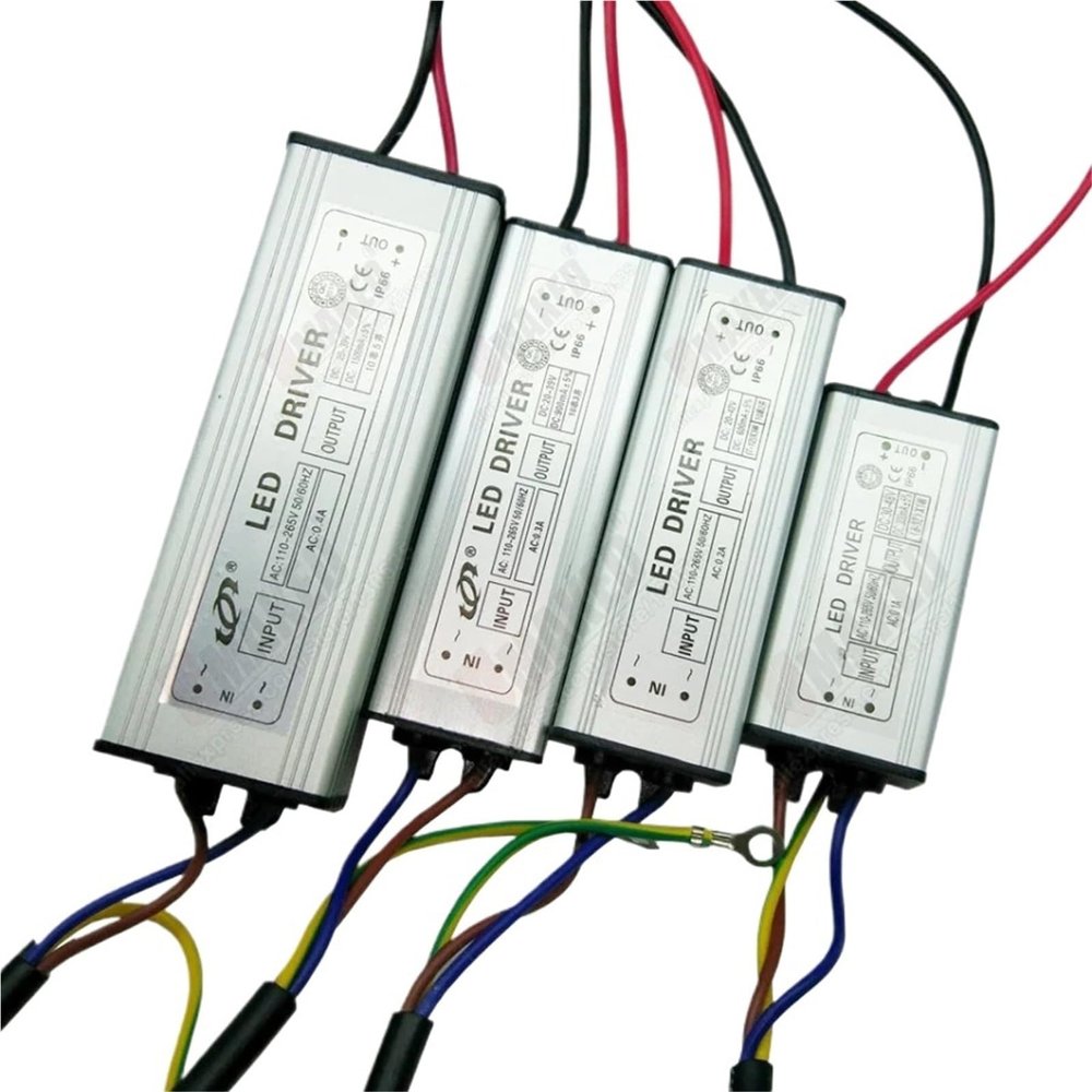1set DC20-40V 10-50W 300mA/600MA/900MA/1500MA Power Supply Floodlight LED Drivers Light Transformer IP66 Waterproof Adapter(100W)