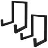 wkao 2-Pack Black Vinyl Record Holders, Metal Lp Display Racks, Cd Organizer Stands for Modern Storage view 1