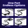 Charging Cable Accessories Compatible with Ray-Ban & Oakley Meta Smart Glasses  Always-On Short Cord + Bonus 1m USB-C Cable, Works with Wayfarer, Skyler, Headliner, HSTN, Smart Chip Stable Charging view 4