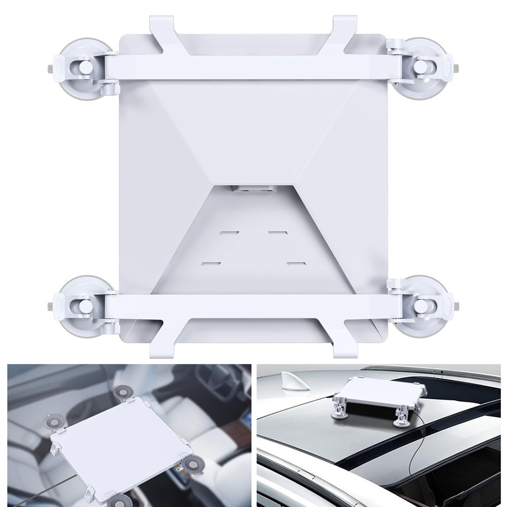 for Starlink Mini Suction Cup Mount - Universal Vehicle Dashboard, Windshield, Sunroof & Window Mount Kit with Strong Suction for Stable Satellite Signal During Driving & Travel - White
