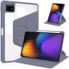 360 Rotating Hard Clear Acrylic Back Shell Cover Suitable for Xiaomi Pad 7/Pad 7 Pro 11.2 2024 with Pen Holder Stand Case(Lavender,for Xiaomi Pad 7 Pro) view 1