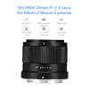 VILTROX AF 25mm F1.7 Z Lens for Nikon Z Mount Cameras, STM Autofocus Wide-Angle Prime Lens with Large Aperture for Z5 Z6 Z6II Z7 Z7II Z8 Z9 ZF ZFC Z30 Z50, Lightweight and Compact Design view 2