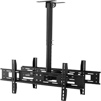 Adjustable Dual Screen TV Ceiling Mount Bracket for 32 65" LCD Telescoping Height Pole Stand Multifunctional TV Mount Stand