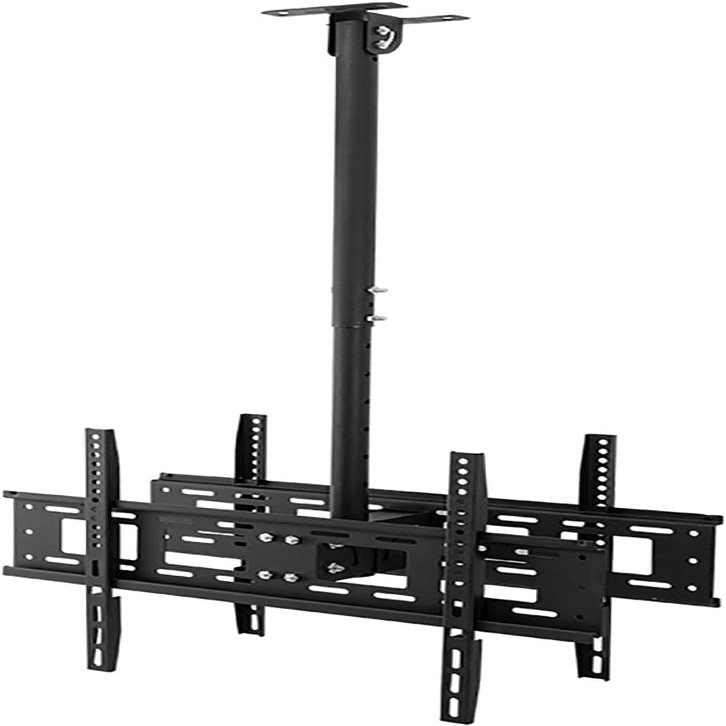 Adjustable Dual Screen TV Ceiling Mount Bracket for 32 65" LCD Telescoping Height Pole Stand Multifunctional TV Mount Stand