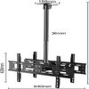 Adjustable Dual Screen TV Ceiling Mount Bracket for 32 65" LCD Telescoping Height Pole Stand Multifunctional TV Mount Stand view 2