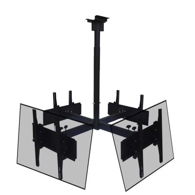 4 Sides Ceiling TV Mount Stand - Tv Wall Mount,for 32-65 Inch TVs 360 Rotating Frame,Can Tilt Telescopic TV Lift,Support 4 Screens Height Adjustment Roof Bracket,Easy to