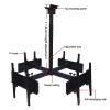 4 Sides Ceiling TV Mount Stand - Tv Wall Mount,for 32-65 Inch TVs 360 Rotating Frame,Can Tilt Telescopic TV Lift,Support 4 Screens Height Adjustment Roof Bracket,Easy to view 2