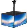 4 Sides Ceiling TV Mount Stand - Tv Wall Mount,for 32-65 Inch TVs 360 Rotating Frame,Can Tilt Telescopic TV Lift,Support 4 Screens Height Adjustment Roof Bracket,Easy to view 3