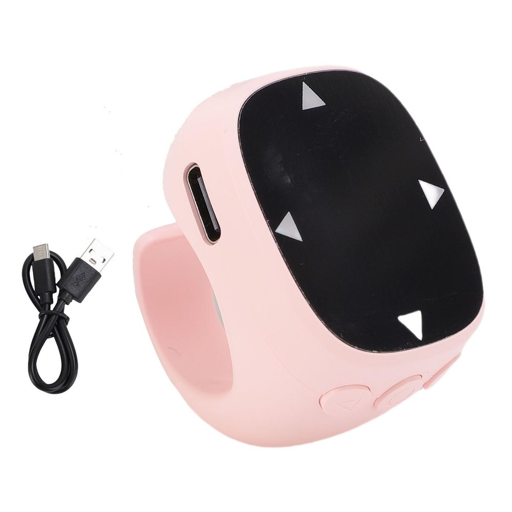 Zopsc Touch Control Bluetooth Scrolling Ring for tiktok, Video Recording Camera Shutter Remote, Page Turner for Phone and Tablet (Pink)