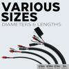 BEST CONNECTIONS 100 Ft  1/4" Diameter Split Wire Loom Flex-Guard Convoluted Tubing with 100 Pcs x 7" Nylon Cable Zip Ties  Protective Split Cable Sleeves/Conduit  Black view 3