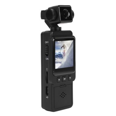 Bewinner 1080P Action Camera, Multi Axis Stabilizer, 270 Degree and 180 Degree Lens Rotation, 1.53 inch HD Screen, Multifunctional Vlog Camcorder for Outdoor Photography