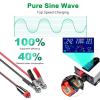 12v to 110v,Car Inverter, Peak Power 5000W Pure Sine Wave Power Inverter with LCD Display, DC 12V 24V 48V 60V 72V to AC 110V/220V Voltage Converter for Home/Car/Camping view 2