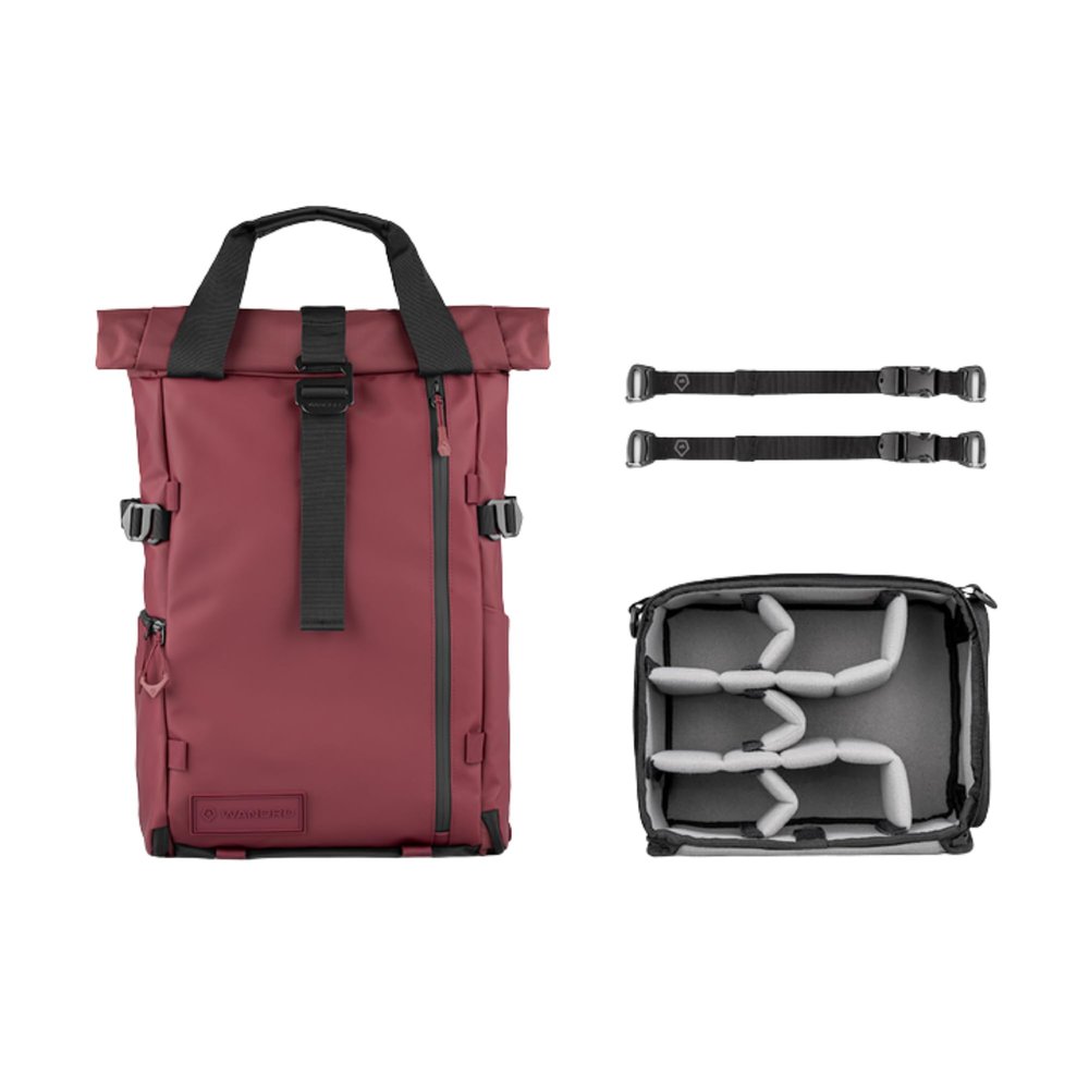 WANDRD PRVKE 31L Camera Backpack, Rhone Burgundy, Quick-Draw Side Access