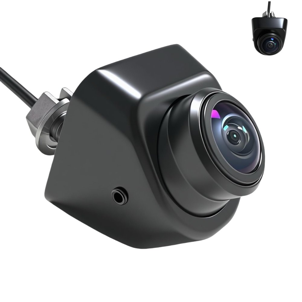 1080P AHD Backup Camera for Cars 3 DIY Switchesw 360+45 Rotatable 170 Wide Angle Rear Camera Clear Night Vision Front/Side/Rear View Camera IP68K Waterproof Reverse Camera Fisheye Lens (6m cable)