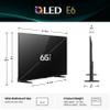 Hisense 65" E6 Cinema Series Hi-QLED 4K UHD Smart Fire TV (65E6QF, 2025 Model) -AI Light Sensor, Dolby Vision  Atmos, Voice Remote with Alexa, Motion Rate 120, HDR 10+ Adaptive, Game Mode Plus view 3