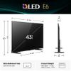 Hisense 43" E6 Cinema Series Hi-QLED 4K UHD Smart Fire TV (43E6QF, 2025 Model) - AI Light Sensor, Dolby Vision  Atmos, Voice Remote with Alexa, Motion Rate 120, HDR 10+ Adaptive, Game Mode Plus view 3