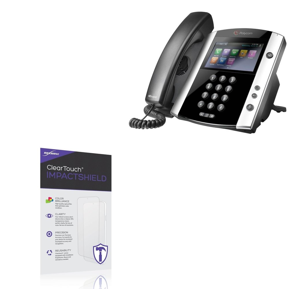 BoxWave Screen Protector Compatible With Polycom VVX 601 - ClearTouch ImpactShield (2-Pack), Impenetrable Screen Protector Flexible Film