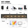 4K@60Hz HDMI Switch 5 in 1 Out, 5 Way HDMI Switcher Selector Box with IR Remote Support Auto Switch(US Power Plug) view 2