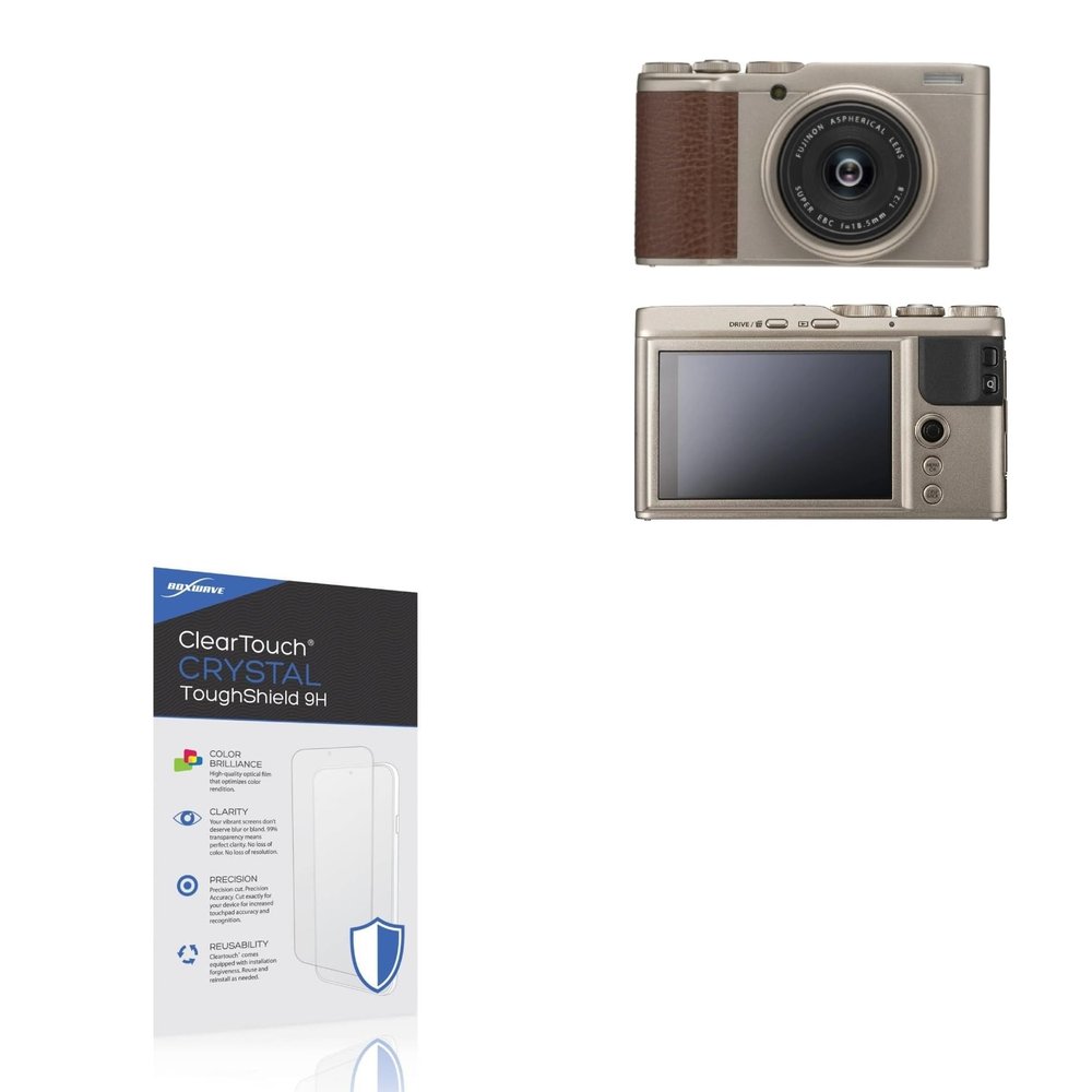 BoxWave Screen Protector Compatible With Fujifilm XF10 - ClearTouch Crystal ToughShield 9H (2-Pack), Clear 9H Tough Flexible Film Screen Protector